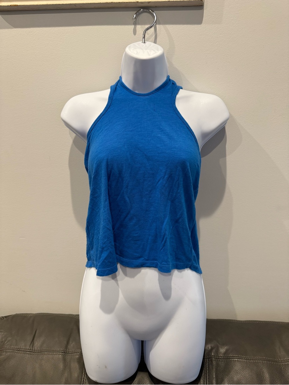Vintage Abercrombie & Fitch Electric Blue Halter Crop Tank